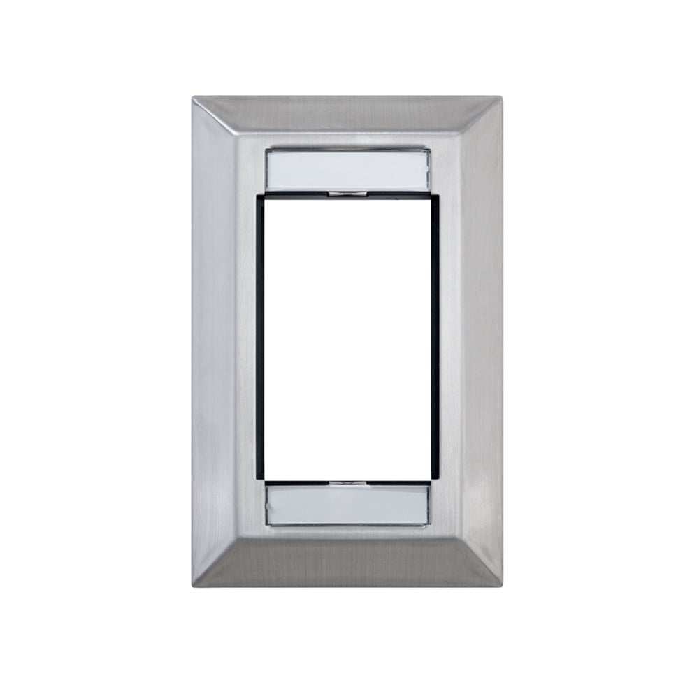 41290-SMS MOS Wallplate With ID Window, 1 Gang, 5.09 in L x 3.23 in W, 304 Stainless Steel, Surface Mount
