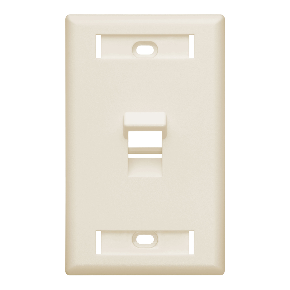 42081-1TS QuickPort Angled Wallplate With ID Window, 1 Gang, 4.51 in L x 2.76 in W, Plastic, Surface Mount