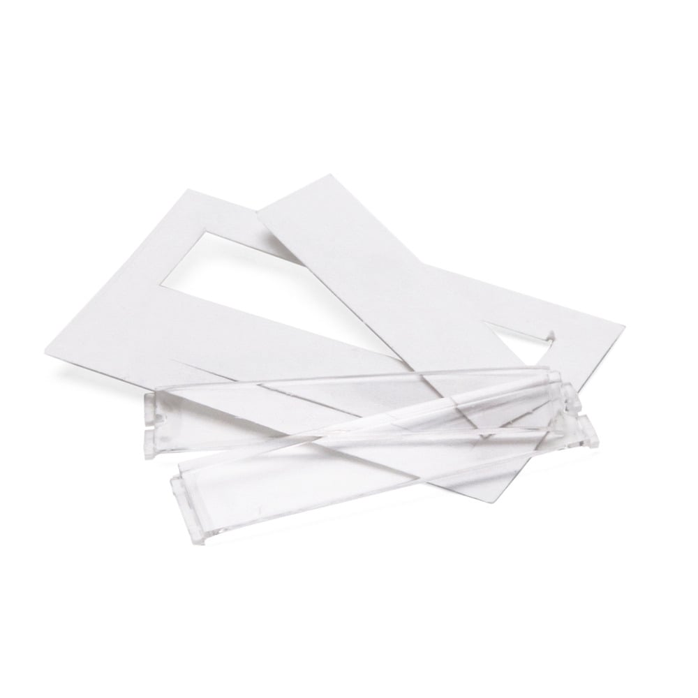 43080-IDW QuickPort Identification Label and Window, For Use With Leviton Stainless Steel and Angled Wallplate and Housing, Polycarbonate, White