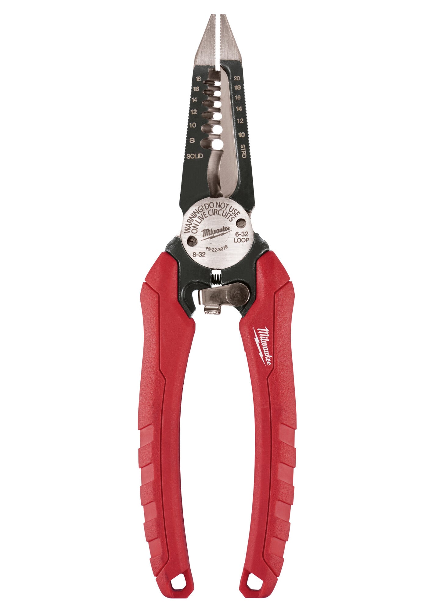 48-22-3079 6-in-1 1-Handed Spring Loaded Combination Plier With Side Cutter and Wire Stripper, 2-1/4 in L x 1-1/2 in W Forged Alloy Steel Jaw, 7-1/2 in OAL