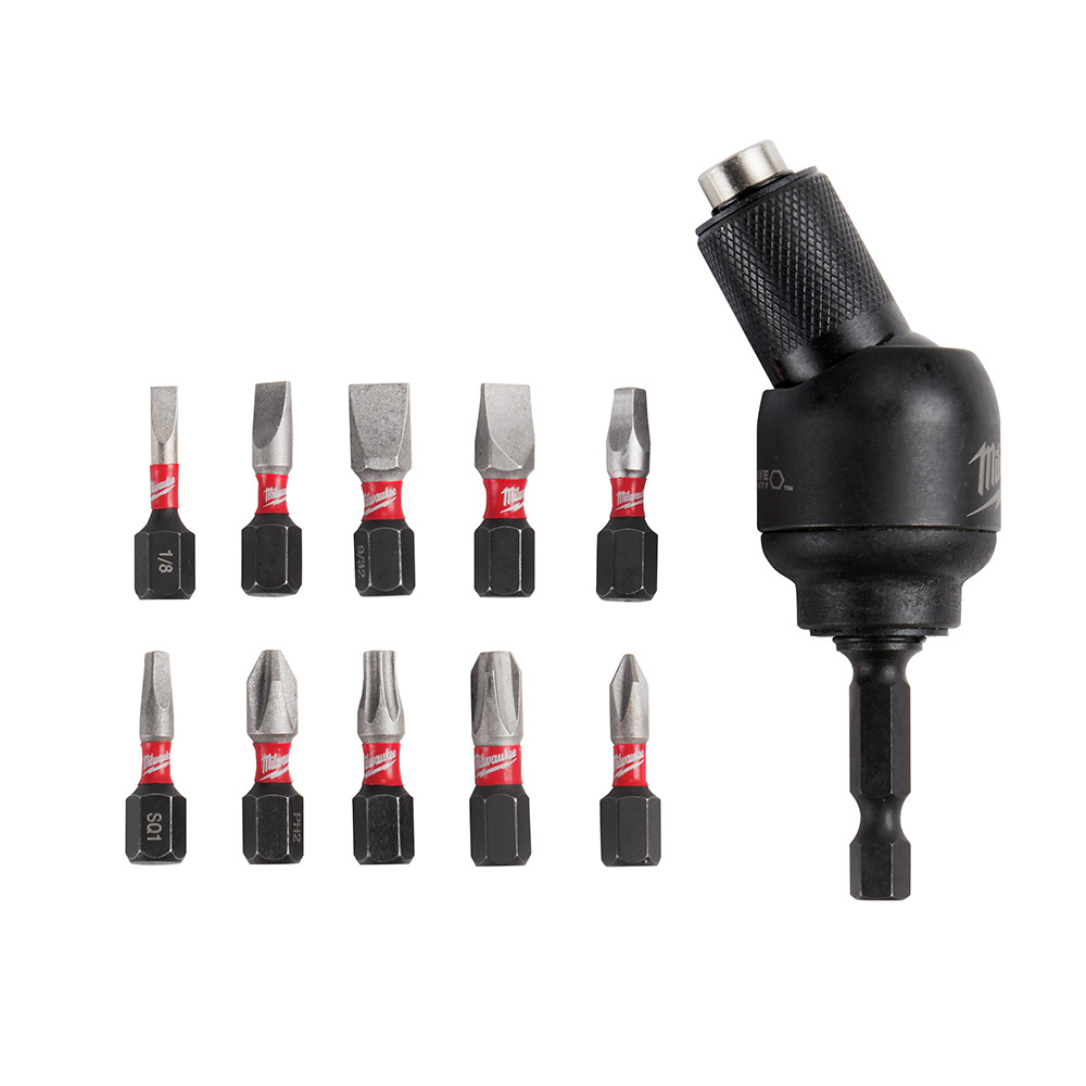 48-32-2301 Shockwave Knuckle 11-Piece Pivoting Bit Holder Set, Steel