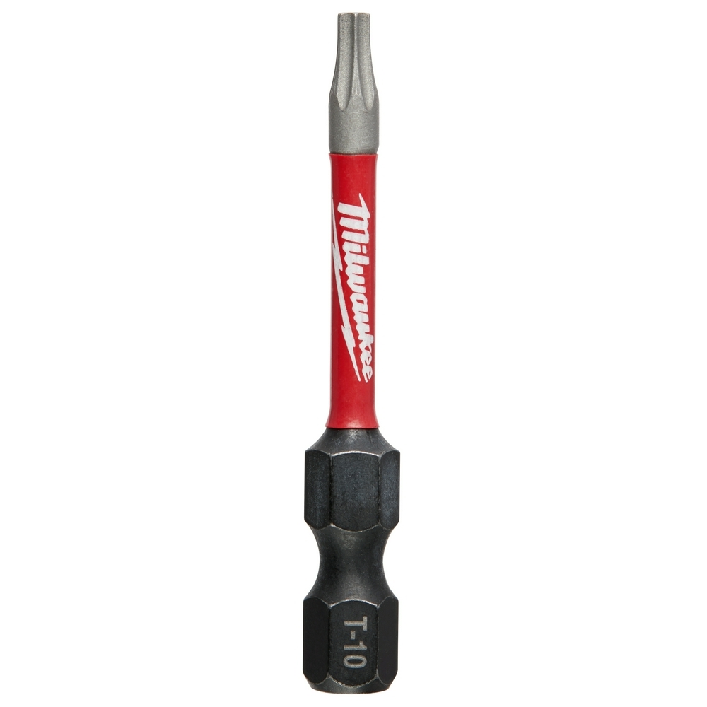 48-32-4482 Shockwave Impact Duty 1-Piece Impact Power Bit, T10 Torx Point, 2 in OAL, 1/4 in, Steel