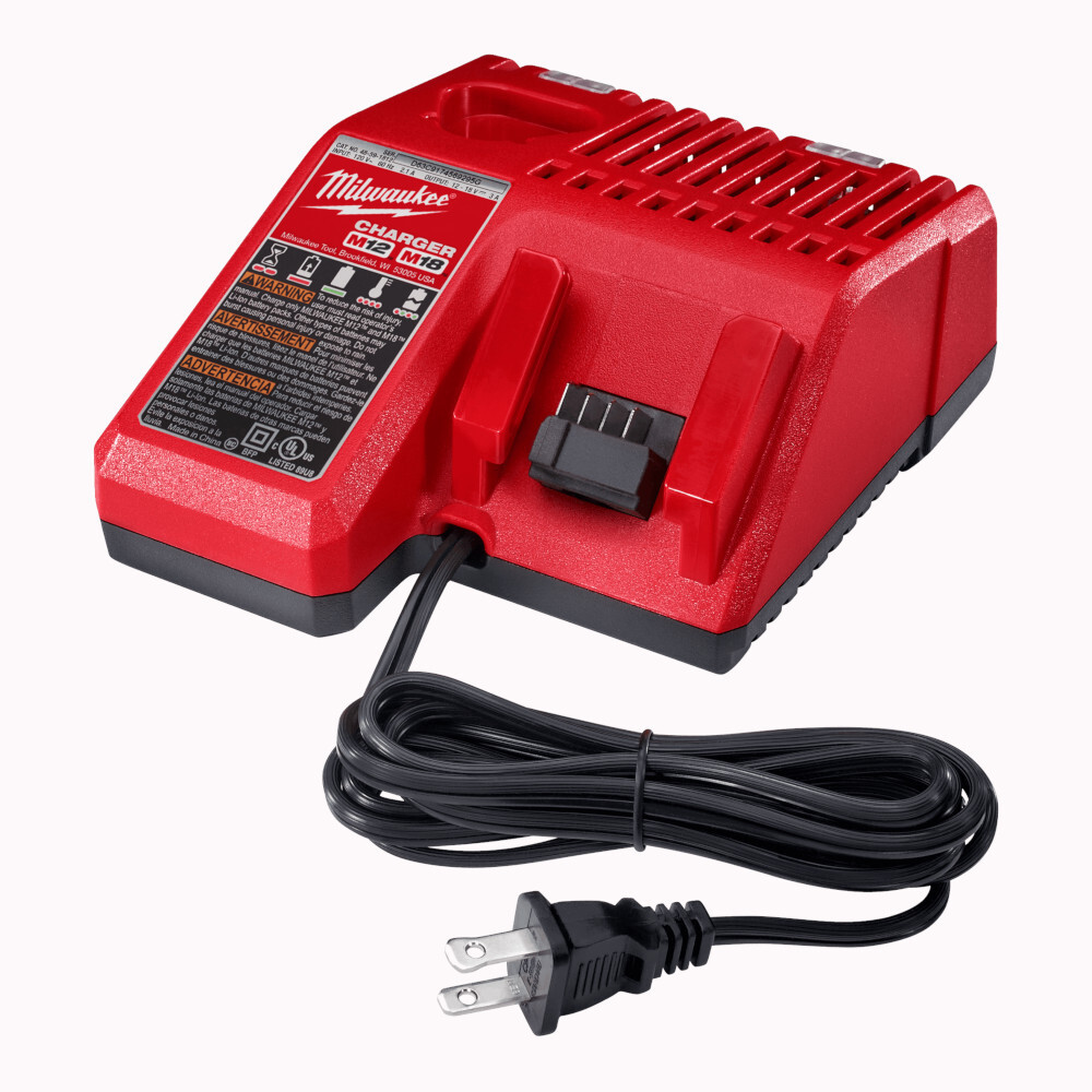48-59-1812 Slide Multi-Voltage Charger, For Use With M12 48-11-2401, M18 48-11-1815 and 48-11-1828 Battery Pack, Li-Ion Battery, 1 hr Charging