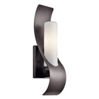 This 1 light halogen outdoor wall fixture from the Zolder(TM) collection will make a bold impact. The classic Architectural Bronze finish, curved metal accents and Satin Etched Cased Opal Glass will effortlessly enhance any space.