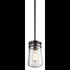 The Lyndon(TM) 11.75in; 1 light pendant features a classic look with its Architectural Bronze(TM) finish and clear seeded glass. The Lyndon pendant works in several aesthetic environments, including transitional and nautical.