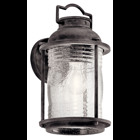 Add a little bit of colonial Charm to your outdoor lighting with this 1 light medium outdoor lantern from the Ashland Bay Collection. The traditional design is enhanced by a weathered zinc finish and clear glass. Use with old-fashioned Edison-styled bulbs for time-honored appeal.