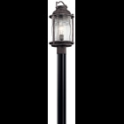 Add a little bit of colonial Charm to your outdoor lighting with this 1 light outdoor post lantern from the Ashland Bay Collection. The traditional design is enhanced by a weathered zinc finish and clear glass. Use with old-fashioned Edison-styled bulbs for time-honored appeal.