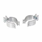 Eaton B-Line series 4Dimension strut pipe clamps and fittings, .105" height, 2.541" length, 1.25" width, Steel, Include combination recess hex head machine screw, Universal pipe clamp, Electro-plated zinc