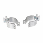 Eaton B-Line series 4Dimension strut pipe clamps and fittings, .105" height, 2.79" length, 1.25" width, Steel, Preassembled Include combination recess hex screw, Universal pipe clamp, Electro-plated zinc