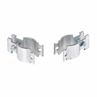 Eaton B-Line series 4Dimension strut pipe clamps and fittings, .105" height, 2.127" length, 1.25" width, Steel, Preassembled Include combination recess hex screw, Universal pipe clamp, Electro-plated zinc