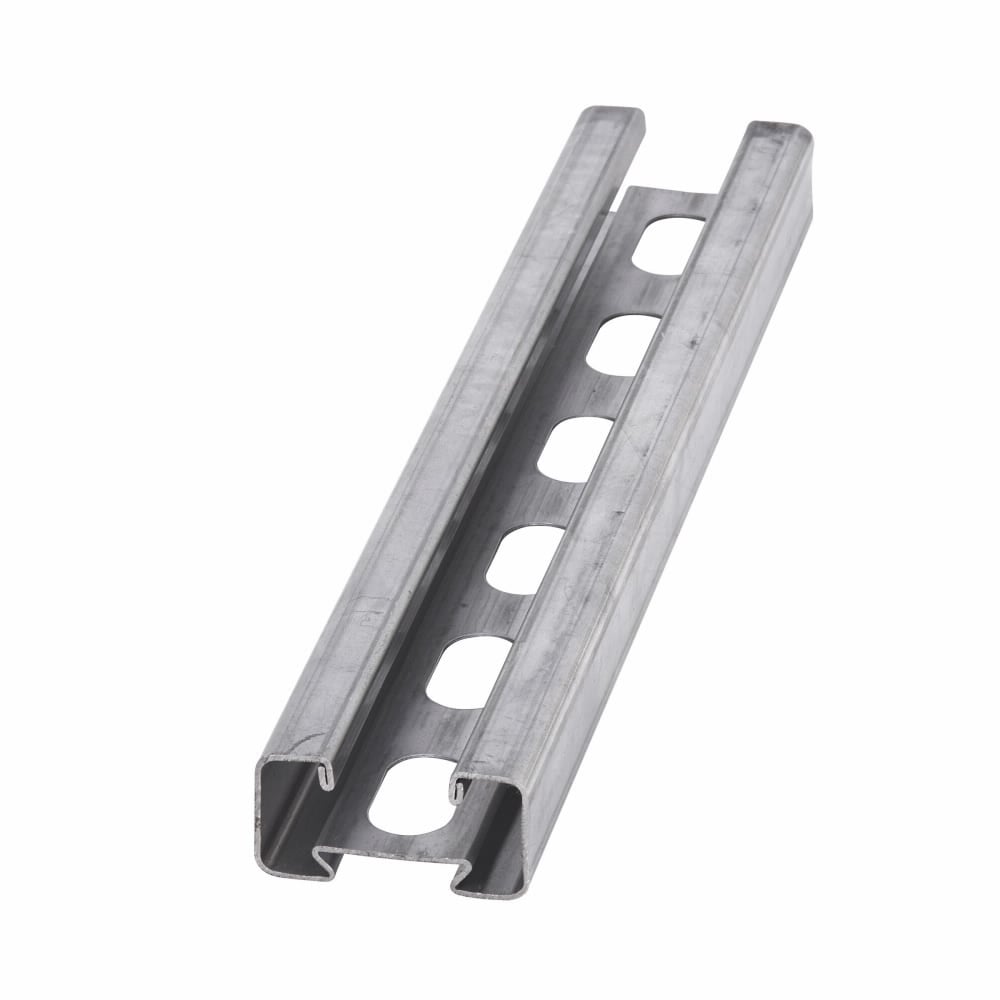 4Dimension 4D21SH-240GLV Strut System Channel, 240 in L 2-1/8 in W 18 ga THK, Steel, Pre-Galvanized, Domestic