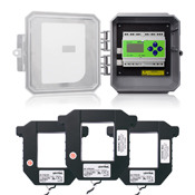 4OUMR-4M VerifEye 4000 3-Phase 3/4-Wire DIN Rail Mount Meter Kit, 90 to 600 V AC, 400 A, LCD Display, Isolated Pulse Output/Modbus RTU Communication