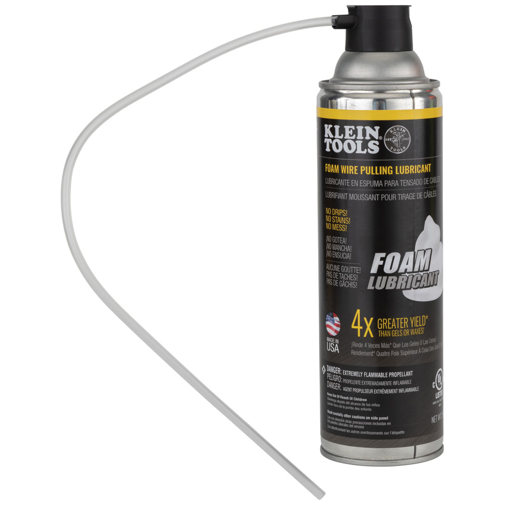 51100 Wire Pulling Lubricant, 19 oz Aerosol Can, Foam Form, White, 1