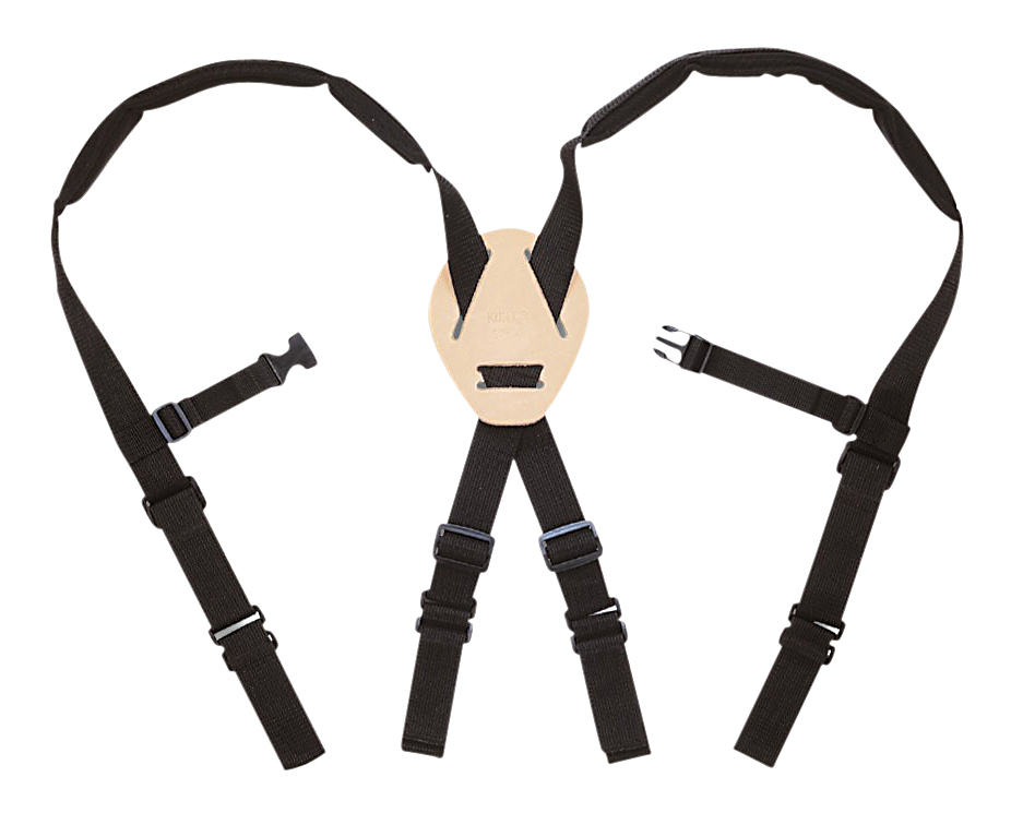 5122 Construction Suspenders, Black, Heavy Duty Nylon Web, 2 in W Strap, Buckle Closure