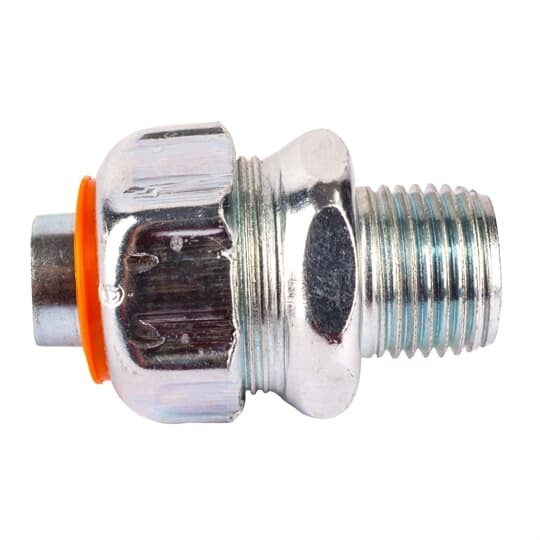 5332-PT T&B Quick-Connect 5300-PT Insulated Push-In Straight Liquidtight Connector, 1/2 in Trade, 1/2 in Cable Openings, Steel, Electro-Plated Zinc