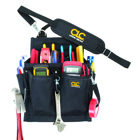 CLC, Poly Professional Electrician's Tool Pouch, Black, 20 pockets, Polyester, Zipper