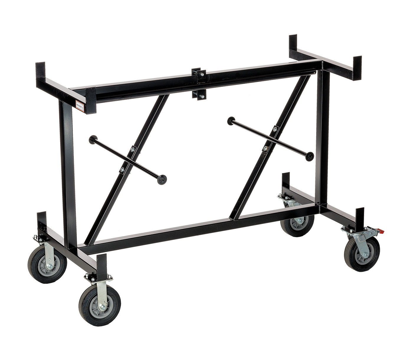 56824801 Wire Wagon Extra Large Wire Cart With Portable Workbench, 64 in L x 29 in W x 48 in H, 2000 lb Load, Black