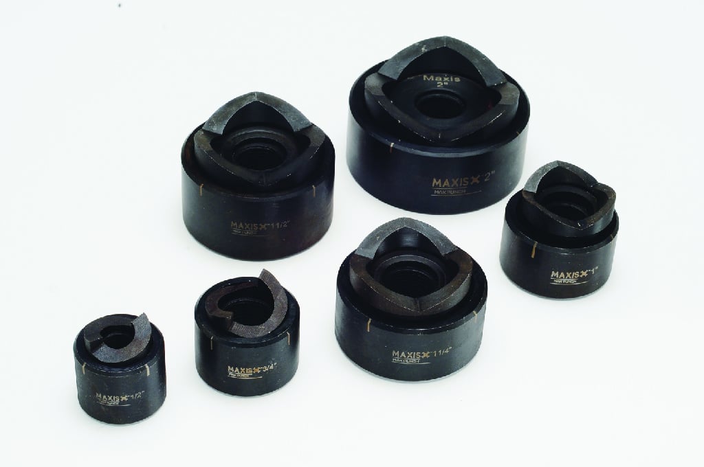 56827801 Max Punch Knockout Punch Cup, For Use With Punches Up to 4 in, Maxis 360 Hydraulic Punch Up to 2 in and Knockout Tool, 2 in Conduit, 2.42 in Actual Hole, Mild Steel