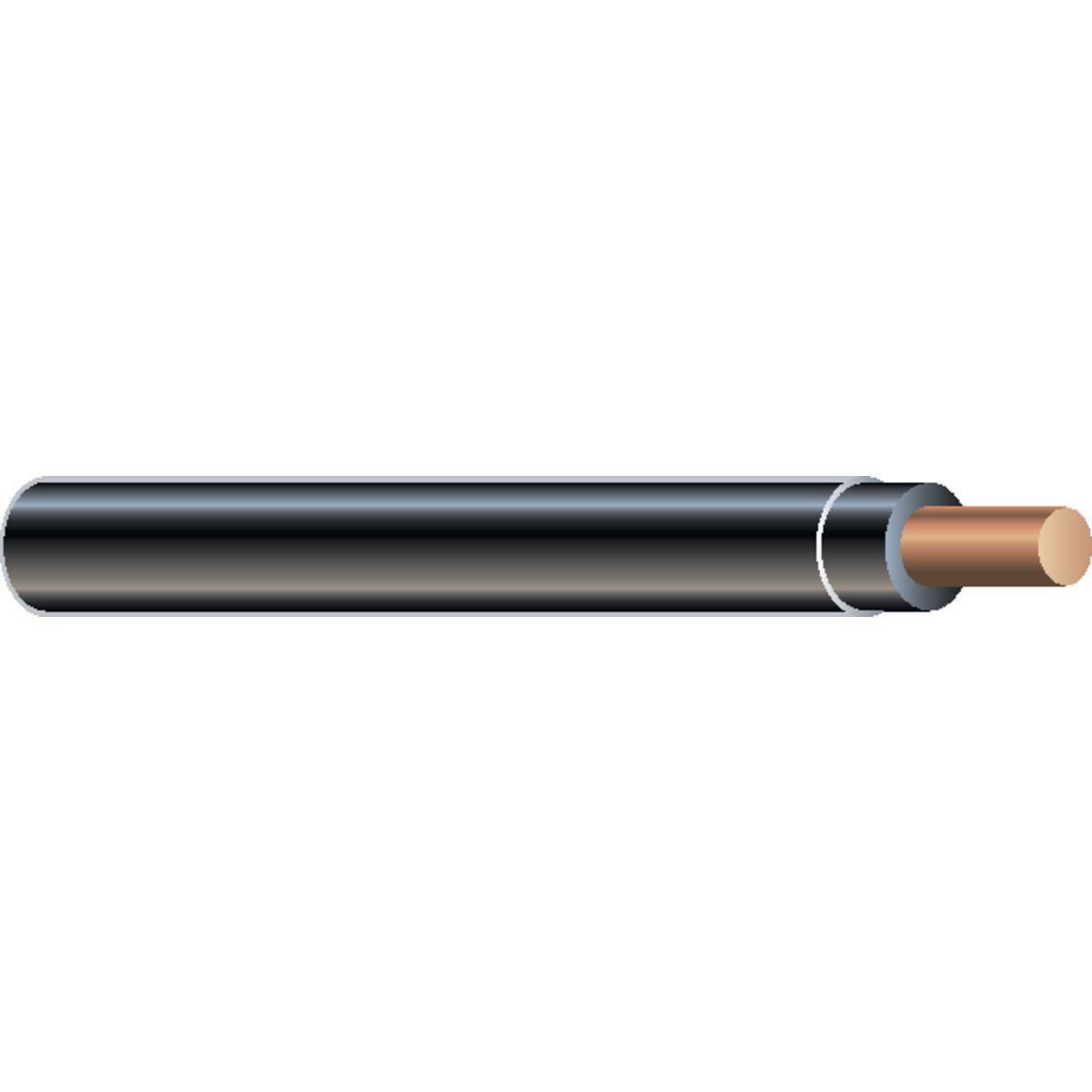 58026504 THHN Wire, 12 AWG, Copper Conductor, Solid, Black, 1000 ft CoilPak