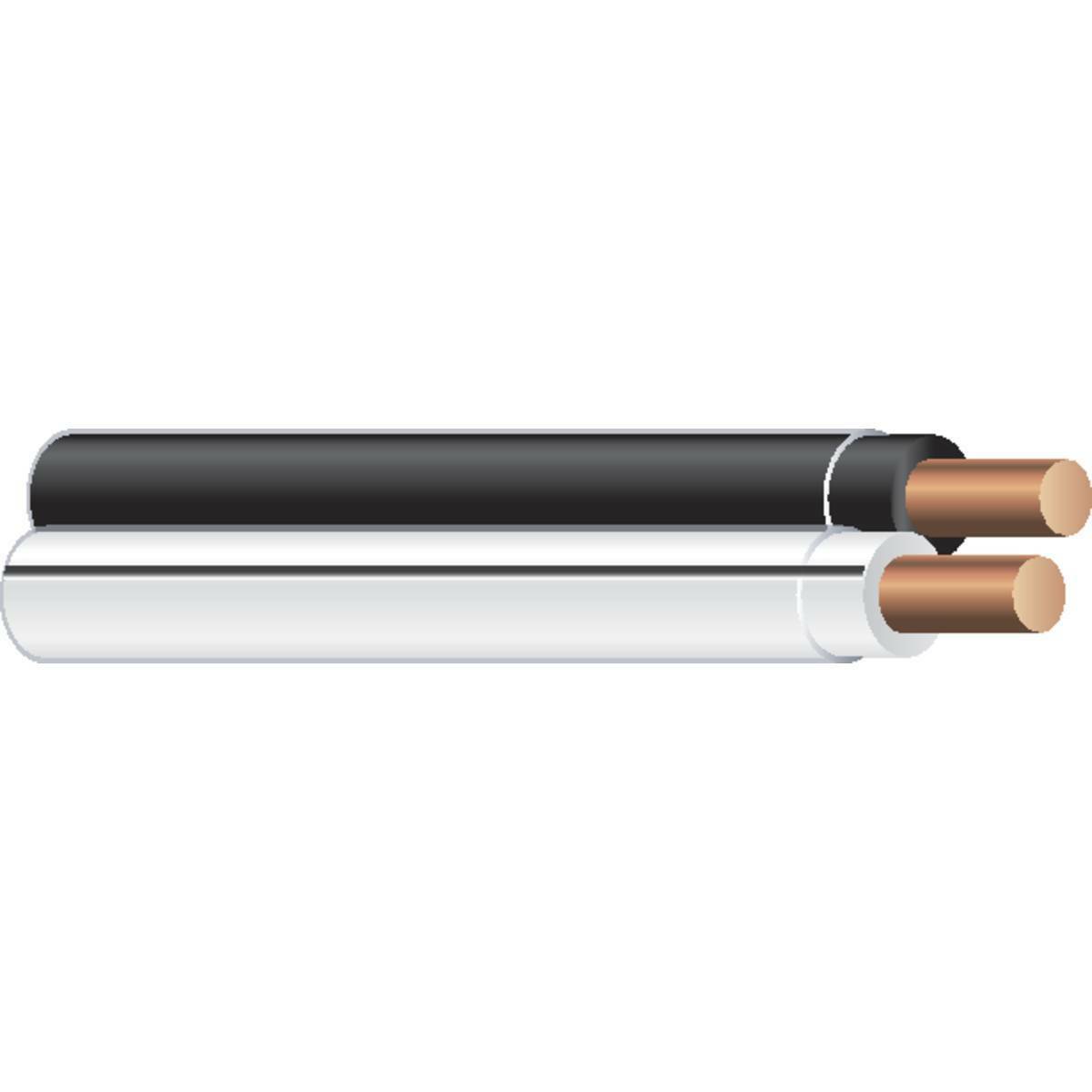 58029705 THHN Wire, 10 AWG, 2 Copper Conductors, Solid, Black/White and Black, 600 ft CoilPak
