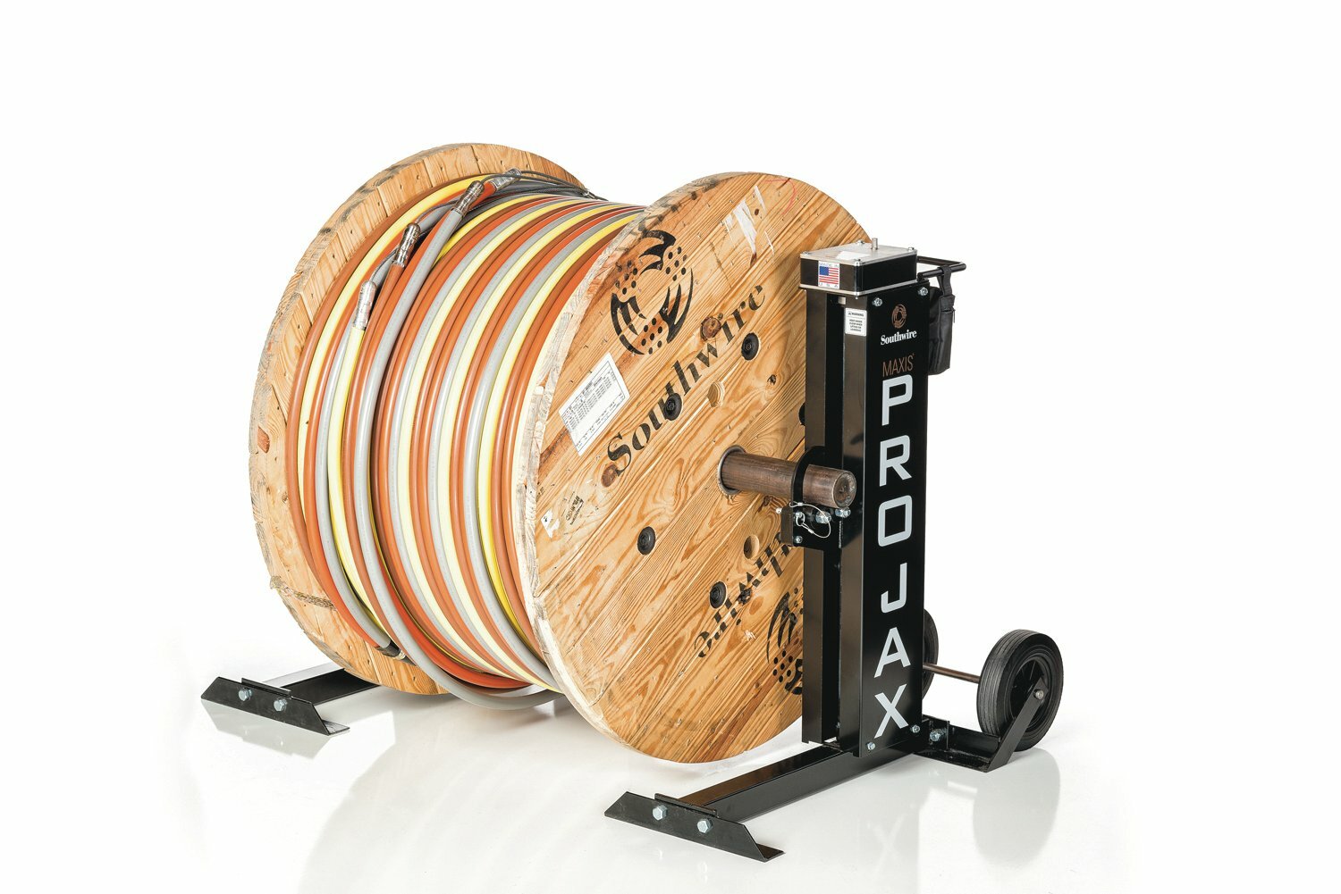 58133201 Maxis Pro-Jax Single Reel Stand, 60 in Reel, 6000 lb Load, 41 in L x 41 in H