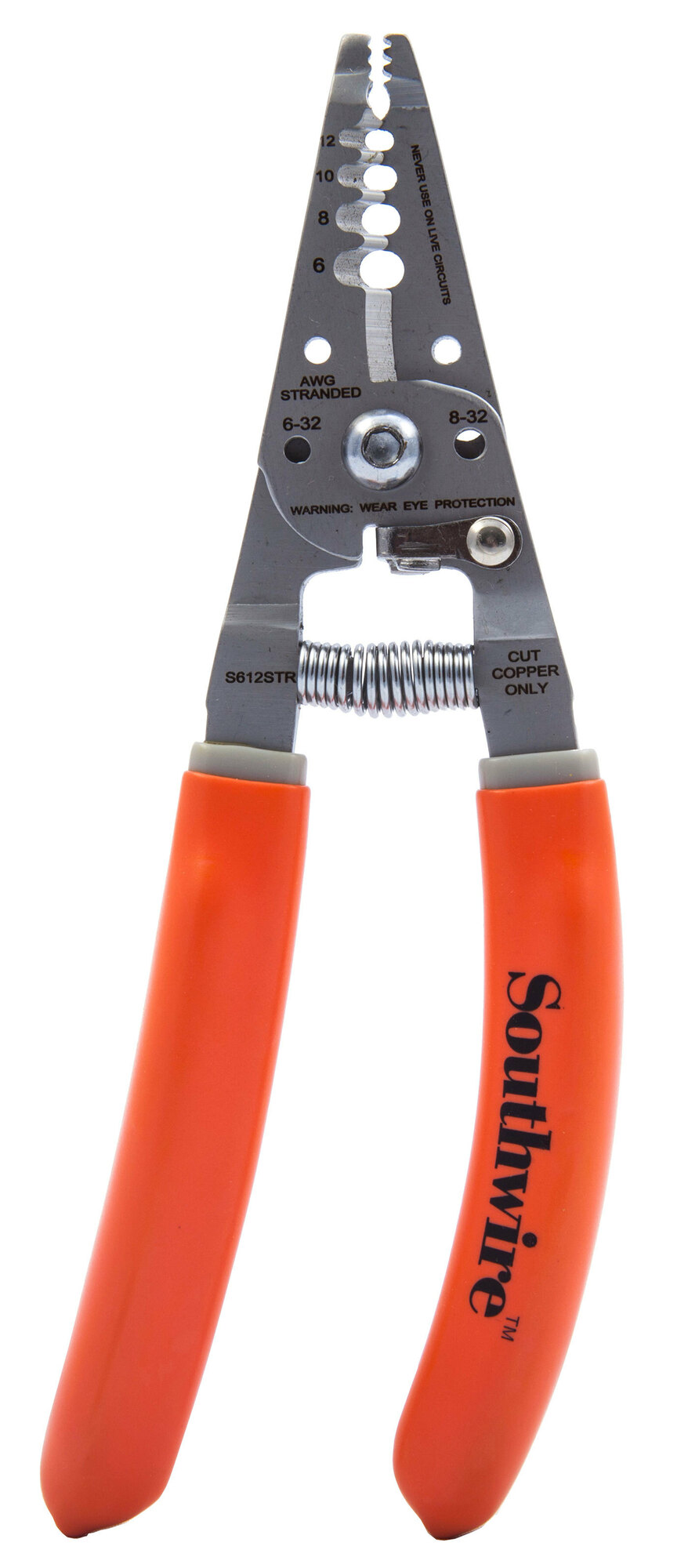 582779 Wire Stripper, 10 to 4 AWG, 12 to 6 AWG Solid/Stranded Cable, 7.38 in OAL, Stainless Steel Body