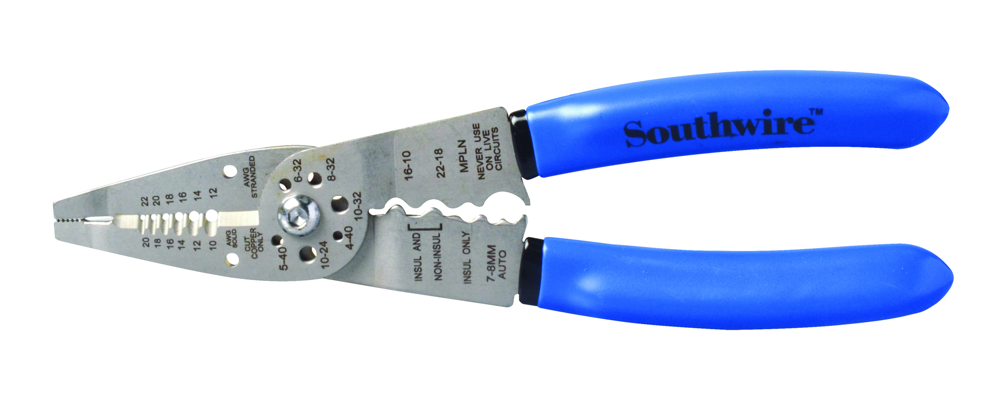 582788 Multi-Purpose Long Nose Plier, Long Serrated Nose Stainless Steel Jaw, 8-1/2 in OAL