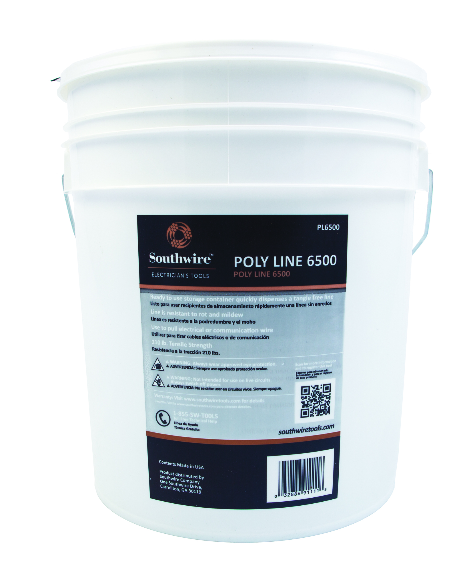 582805 High Tensile Strength Pull Line, 210 lb Tensile Strength, 6500 ft L