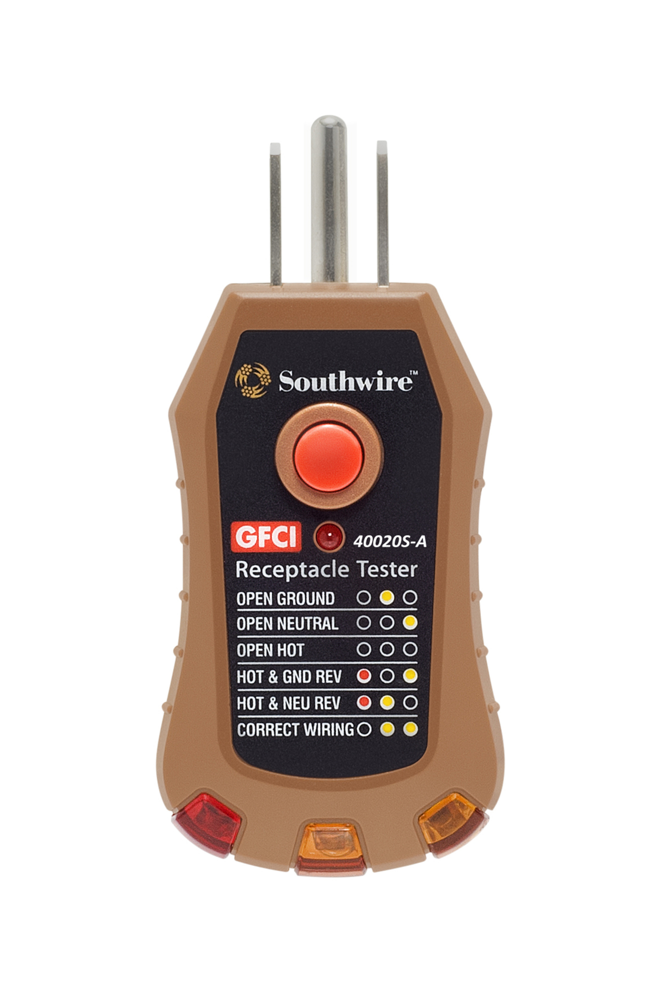 58292601 GFCI Receptacle Tester, 120 VAC, 60 Hz