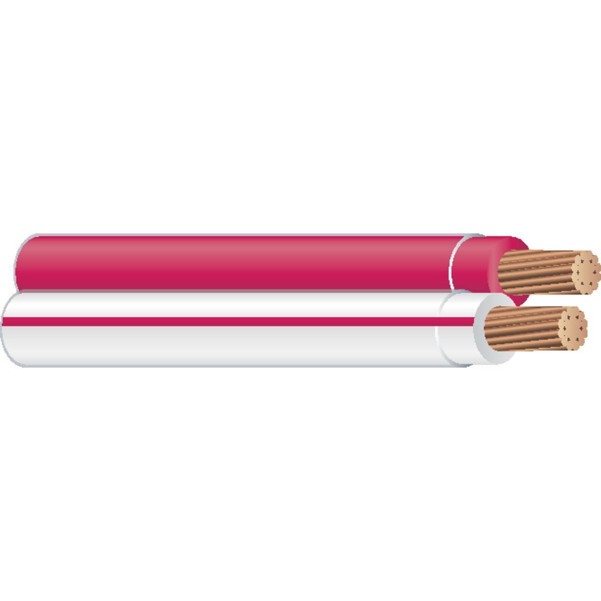 58609604 THHN Wire, 12 AWG, 2 Copper Conductors, 19 Stranded, Red/White and Red, 500 CoilPak