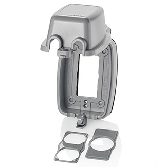 5980-UGY Extra Duty While-In-Use Cover, 3.63 in L x 6.69 in W x 3.08 in D, Weatherproof Cover, Polycarbonate