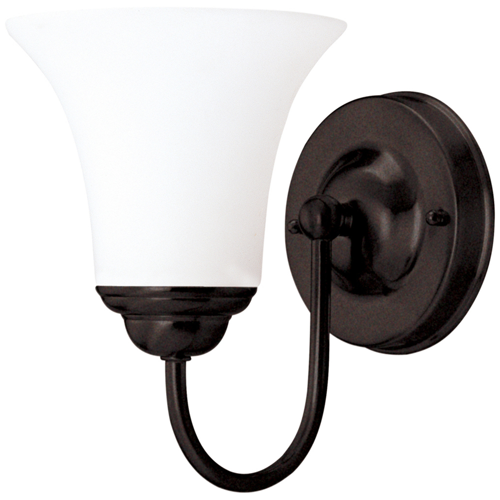 60-1852 DuPont Transitional Vanity Light Fixture, (1) A19 Lamp, 120 VAC, Dark Chocolate Bronze Housing