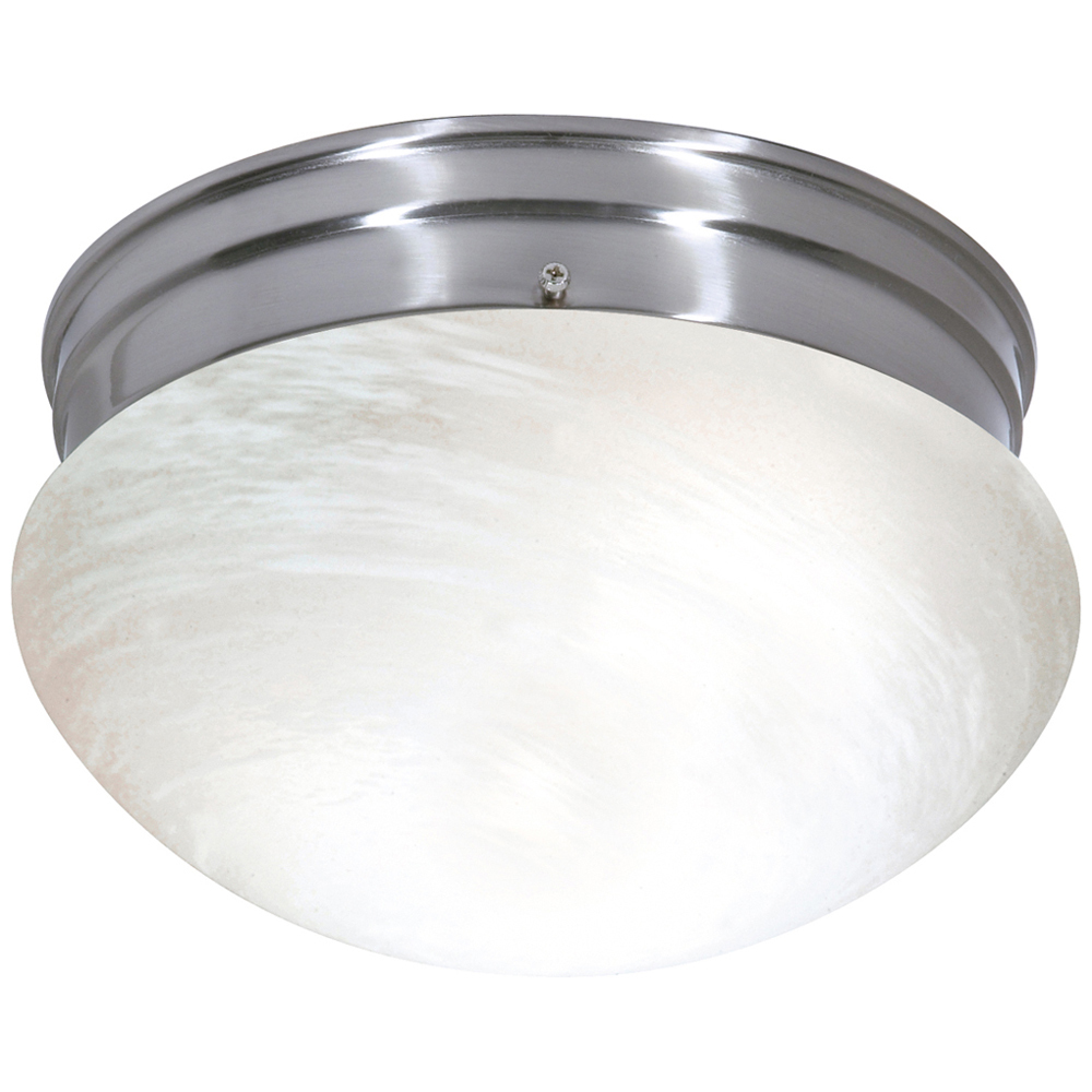 60-2635 Medium Utility Ceiling Light, (2) T Lamp, 120 VAC, Brushed Nickel Housing
