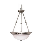 3 Light 15 Pendant w/ Alabaster Glass - (3) 13w GU24 Lamps Included - Brushed Nickel