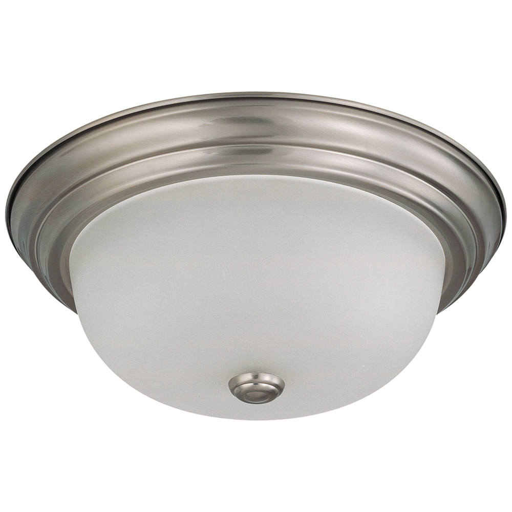 60-3262 Medium Transitional Ceiling Light, (2) A19 Lamp, 120 V AC, Brushed Nickel Housing