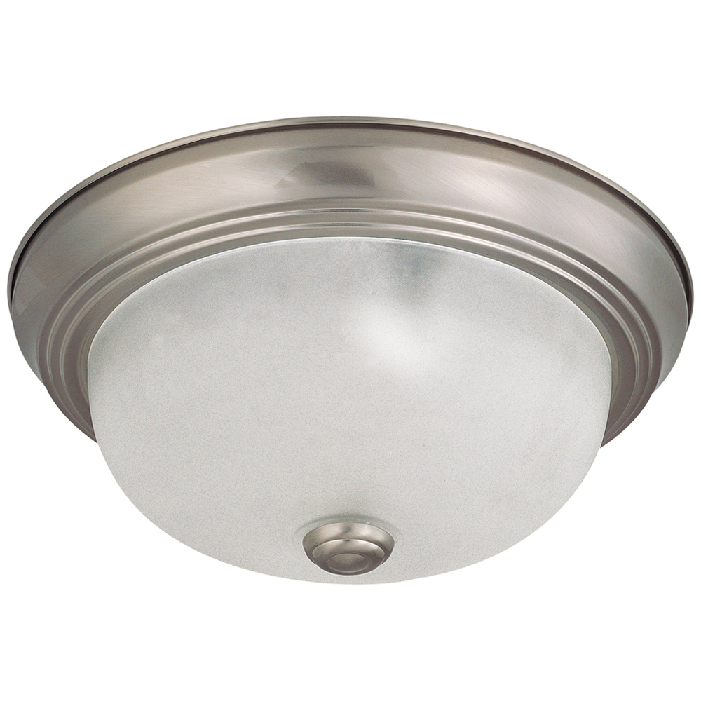 60-3311 Large Transitional Ceiling Light, (2) T2 Lamp, 120 VAC, Brushed Nickel Housing