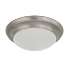 1 Light 12 Flush Mount Twist & Lock w/ Frosted White Glass - (1) 18w GU24 Lamp Incl. - Brushed Nickel