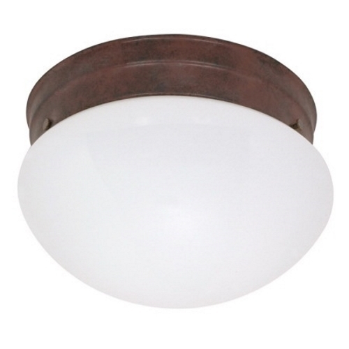 60-407 Medium Utility Ceiling Light, (2) T4 Lamp, 18 W Fixture, 120 VAC, Old Bronze Housing