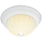 2 Light Cfl - 13 - Flush Mount - Frosted Melon Glass - (2) 13W GU24 Lamps Included - White