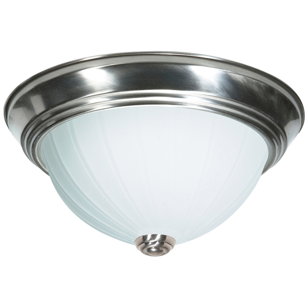 60-447 Dome Transitional Ceiling Light, (2) T4 Lamp, 120 VAC, Brushed Nickel Housing