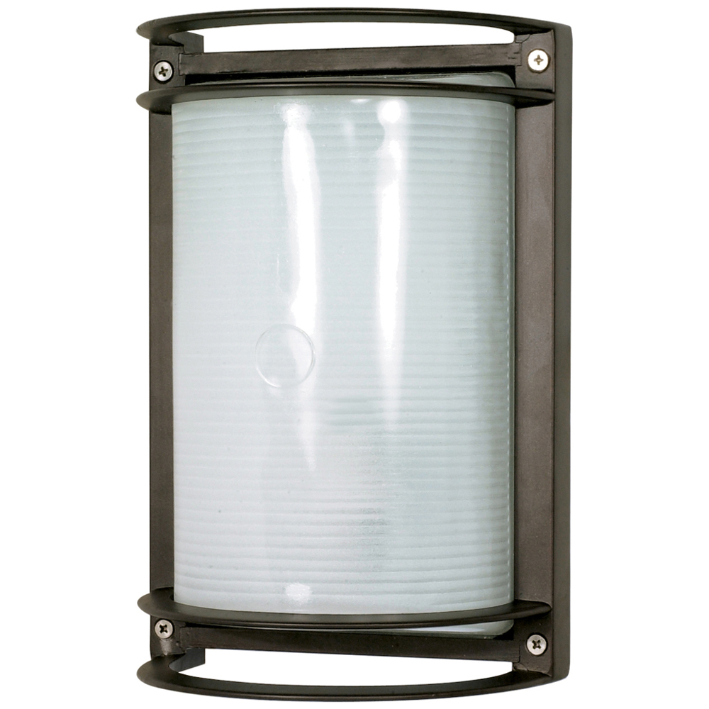 60-531 Signature Rectangular Transitional Outdoor Wall Light With Glass Lens, (1) A19 Lamp, 120 V AC, Architectural Bronze Housing