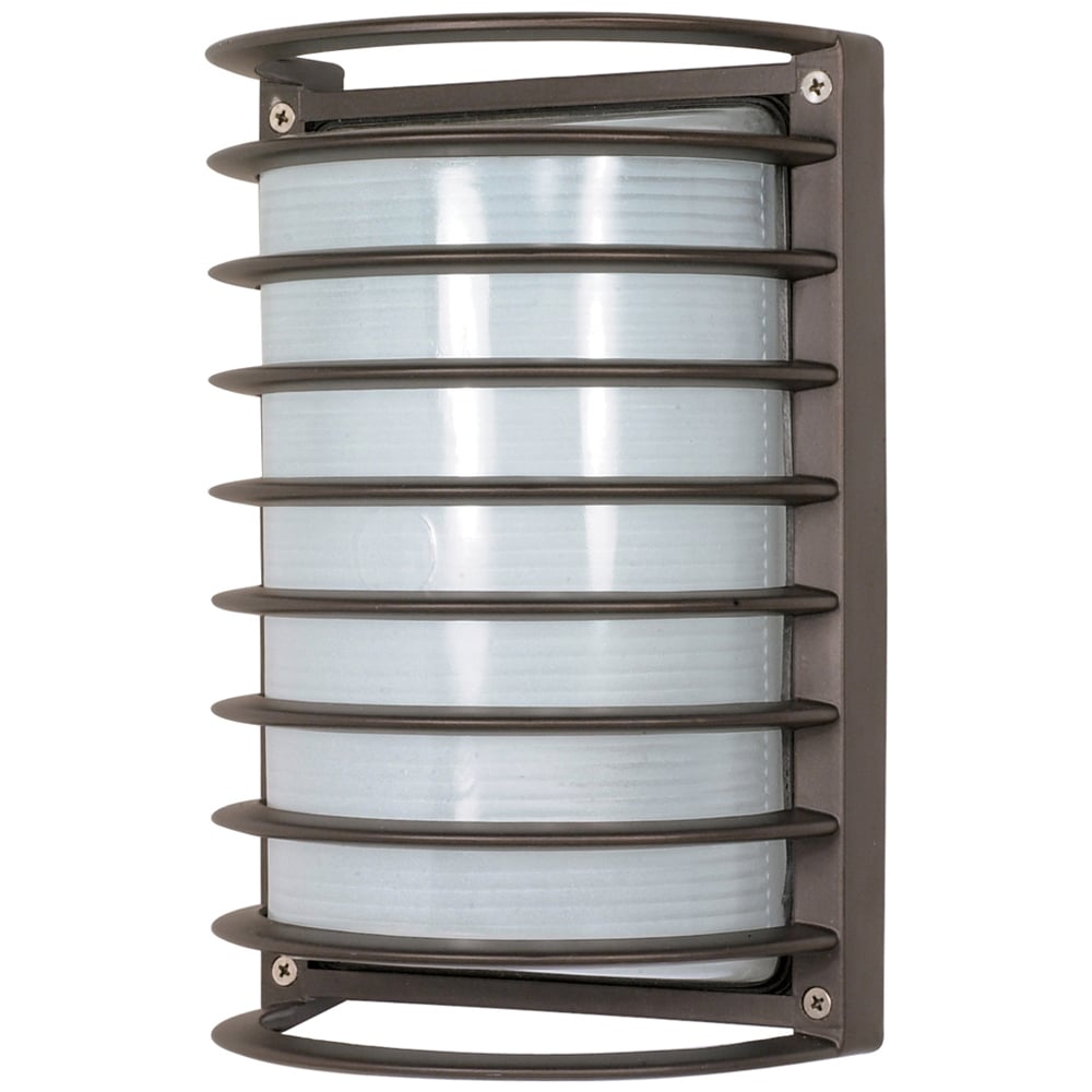 60-533 Signature Rectangular Transitional Outdoor Wall Light With Glass Lens, (1) A19 Lamp, 120 V AC, Architectural Bronze Housing