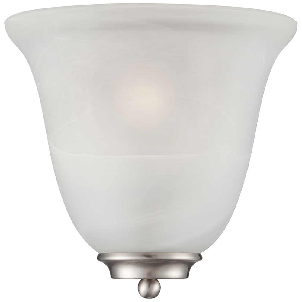 60-5376 Empire Traditional Vanity Sconce, (1) A19 Lamp, 120 V AC, Brushed Nickel Housing