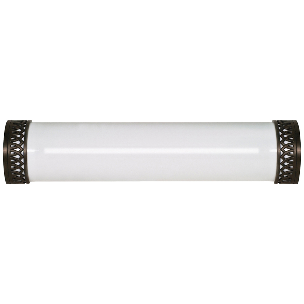 60-930R Rustica Transitional Vanity Light Fixture, (2) T8 Lamp, 120 VAC, White Housing