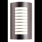 The Newport(TM) 15.25in; 1 light outdoor wall light features a modern look with its Architectural Bronze finish and white acrylic diffuser. The Newport outdoor wall light is perfect in a contemporary environment.