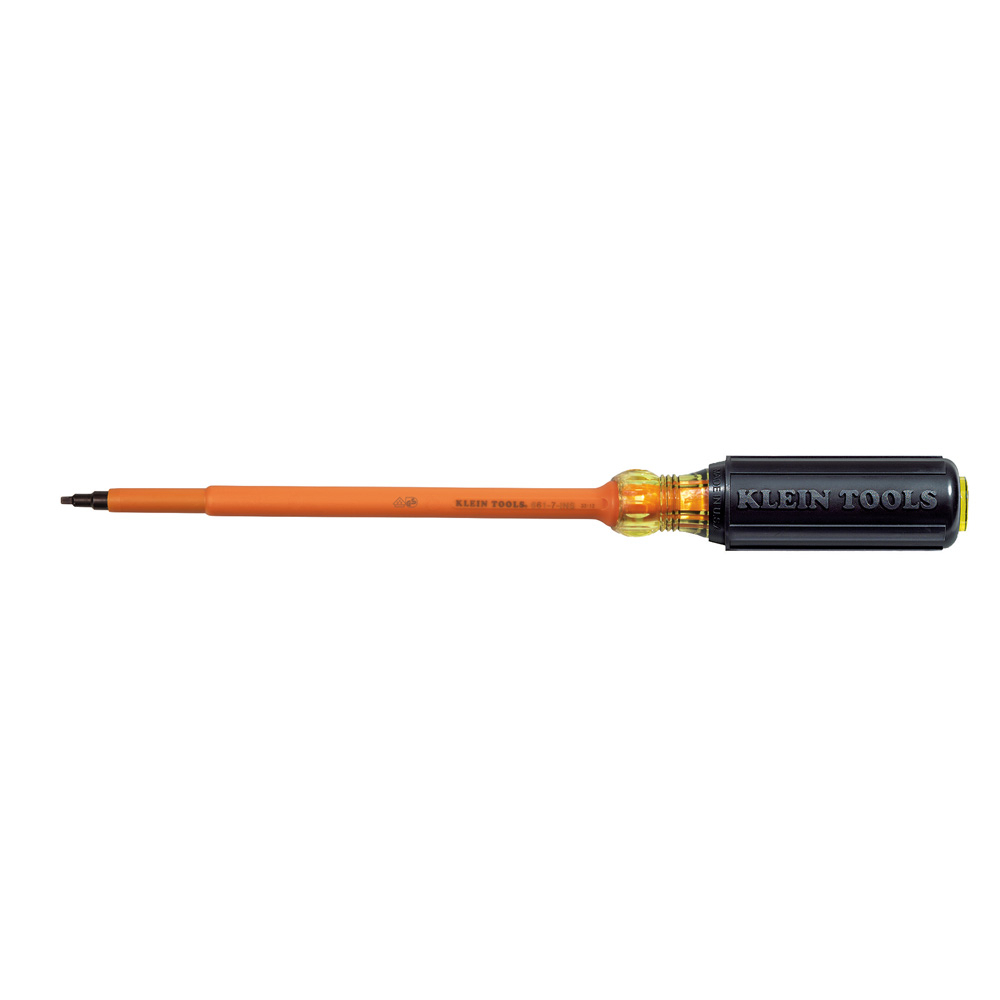 661-7-INS Screwdriver, #1 Square Point, 11.313 in OAL, Plastic Handle, Black Oxide, ASTM F1505