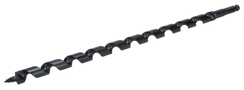 66TF-15/16 Extreme Impact Auger Bit With Fixed Pockets, 15/16 in Dia, 18 in OAL, 12.9 in L Hollow Center Flute