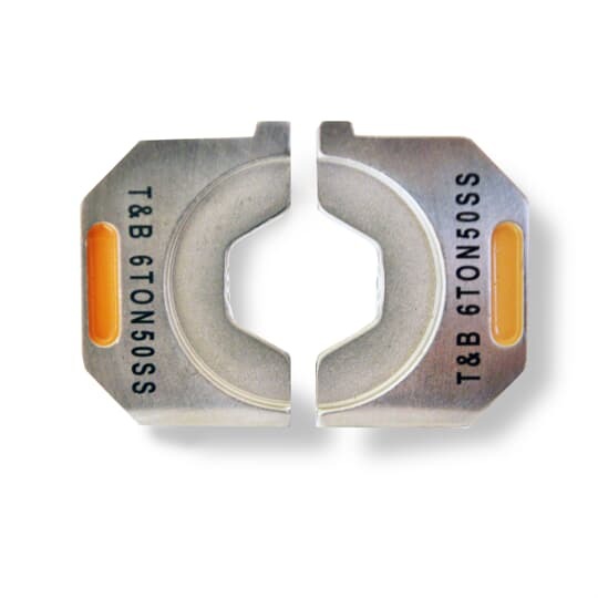 6TON50SS Blackburn Hexagonal Installing Die, 1/0 AWG, 3/0 AWG Copper/Aluminum Cable, Stainless Steel
