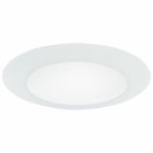 6" Trim Wet Location and Air-Tite Listed White Trim with Frosted Albalite Lens