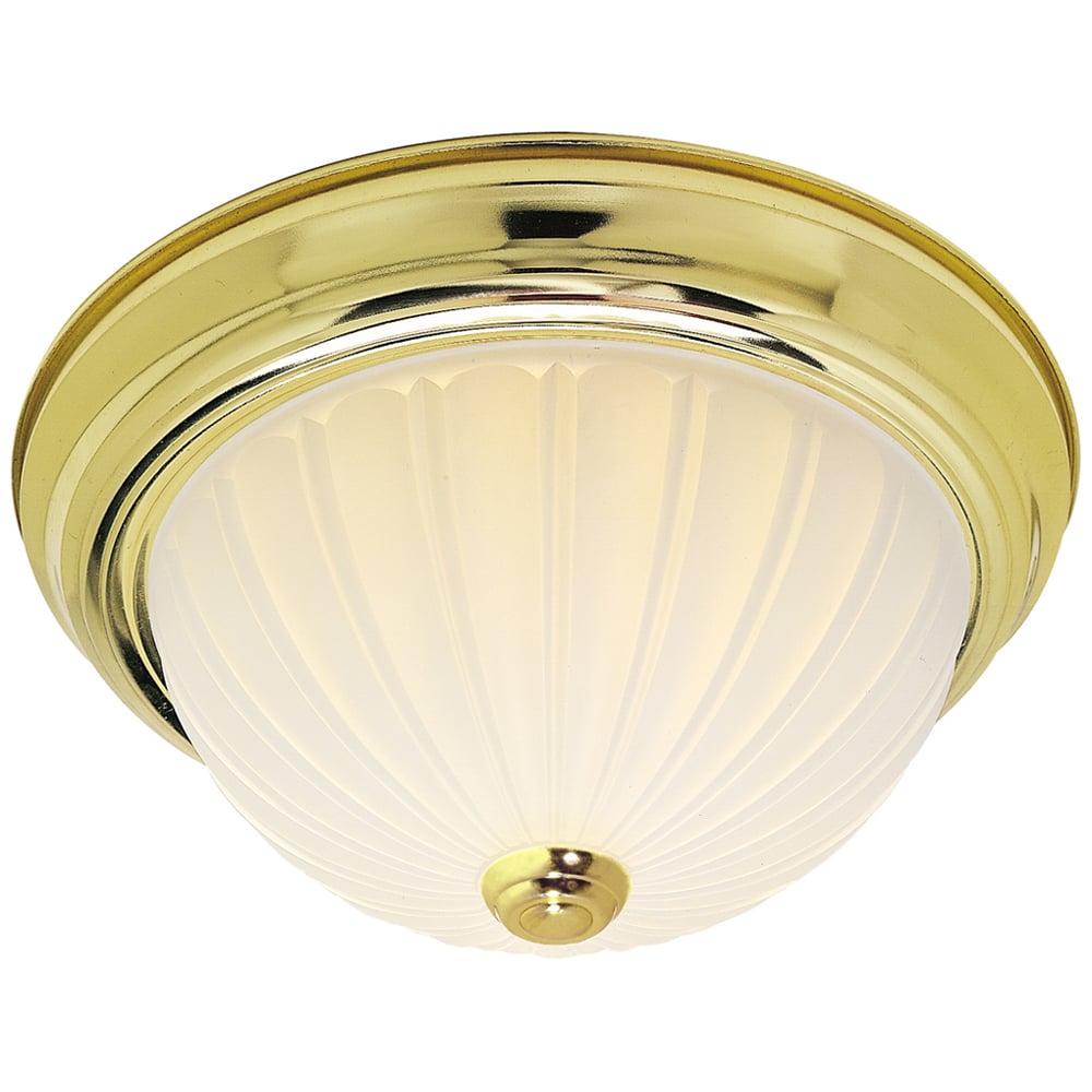 76-128 Traditional Ceiling Light, (3) A19 Lamp, 120 VAC, Polished Brass Housing